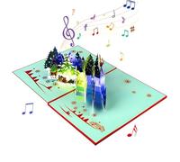 Portable Christmas Greeting Card Enchanting Musical Christmas Card With Effect And Lighting For Warm Wishes Cards For Husband Wife