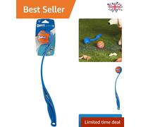 Portable Chuckit Dog Ball Launcher with Medium Tennis Ball - For Outdoor Fun