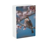 Portable Cigarette Case Waterproof Cigarette Box Plastic Normal Size Pocket Cigarette Box Holder A Little Bird Flip Open Storage Case for Men Women