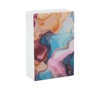 Portable Cigarette Case Waterproof Cigarette Box Plastic Normal Size Pocket Cigarette Box Holder Colorful Marble Flip Open Storage Case for Men Women