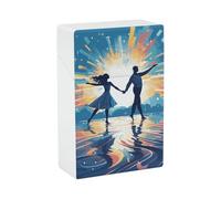 Portable Cigarette Case Waterproof Cigarette Box Plastic Normal Size Pocket Cigarette Box Holder Dancing on Water Flip Open Storage Case for Men Women