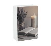 Portable Cigarette Case Waterproof Cigarette Box Plastic Normal Size Pocket Cigarette Box Holder Light A Candle Flip Open Storage Case for Men Women