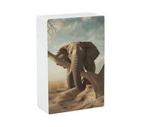 Portable Cigarette Case Waterproof Cigarette Box Plastic Normal Size Pocket Cigarette Box Holder Resting Elephant Flip Open Storage Case for Men Women