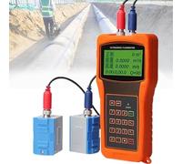 Portable Clamp-On Flow Meter, ±1% Accuracy with Data Logger (2000 Rows), Liquid Water Flowmeter, Standard Transducer, -30~90°C, DN50-700mm