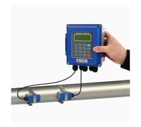 Portable Clamp on Flowmeter,Digital Ultrasonic Flow Meter,Wall-Mount Digital Liquid Ultrasonic Flow Meter,for Pipe Diameter DN15 to 6000mm,TS-2(DN15-DN100)