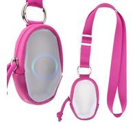 Portable Classroom Doorbell Button Lanyard Holder, Carrying Case for Universal Classroom Doorbell Button, Adjustable Doorbell Buttons Bag for Teachers (Hot Pink)