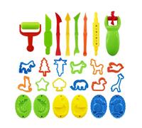 Portable Clay Mold Stamps Set for Artists Safe Build Multiple Design Molds Easy Wash Playing Dough Tool Clay Molds