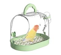 Portable Clear Cage | Travel Handd Carrier | Breathable Parrot Cage with Out of Stock Loop for Home, Office, Travel, Camping