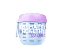 Portable Clear Fruit Salad Breakfast Cup with Drain Basket Transparency Food Storage Container with PP Fork Lunch Box