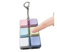 Portable Clicker Fidget, Toy Keychain Portable Finger Style Keyboard Button for Stress Relief and Improve Concentration with Compact and Lightweight Design, Toy