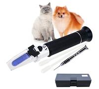 Portable Clinical Refractometer with ATC for Urine Specific Gravity RI Measurement of Pet Dog Cat 1.000-1.060RI and Blood Serum Protein 2-14g/dl, Free Pipettes