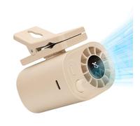 Portable Clip Fan - Outdoor Clamp on Fan for Shirt,USB Rechargeable Cooling Equipment with Led Display for Hot Weather Camping Yoga Picnic Dog Walking Commuting