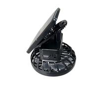 Portable Clip Fan, Solar USB Powered Rechargeable Air Mover for Camping Trips, Deskside Relief, Bedside Ventilation, Compact ABS Frame, Stable Clamp Solar Clip Fan Usb Powered Rechargeable Mount Desk