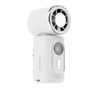 Portable Clip-On Fan, 13000 RPM Rechargeable Handheld Mini Fan with 5 Wind Speeds and LED Display, 180° Rotating Stroller Fan for Baby, Pocket Size Summer Cooling Essentials for Women,Outdoor (White)