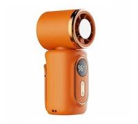 Portable Clip-On Fan, 13000 RPM Rechargeable Handheld Mini Fan with 5 Wind Speeds and LED Display, 180° Rotating Stroller Fan for Baby, Pocket Size Summer Cooling Essentials for Women,Outdoor (Orange)