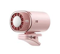 Portable Clip On Fan - 360 Degree LED Car Clamp Air Conditioner | Rotating Vehicle Cooling Fan | Automotive Rotatable Air Blower | For Business Trip Vacation Automotive Truck Sedan Camping