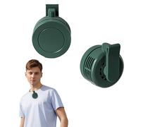 Portable Clip on Fan, Mini Bladeless Whirlwind Electric Fan for Waist Clip, Small Whirlwind Wearable Hands-Free Cooling Fans with 3 Speeds, Personal Fans for Outdoor/Travel/Office/Shirt (Green)