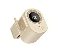 Portable Clip On Fan, Rechargeable Handheld Mini Fan with LED Display, 360° Rotating Clip, Battery Operated Personal Cooling Fan for Desk Table, Stroller Fan for Baby, Summer Gifts for Women (Beige)
