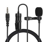 Portable Clip-On Microphone M1 Port 6m Wire Length Size Mobile Phone Karaoke with Active Sound Acquisition Condenser Technology Low Noise Shockproof