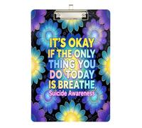 Portable clipboard The Thing You Do Today is Breathe Hard Board for Classroom Supplies for Teachers high School Size 9 x 12.5 Tabla para escribir