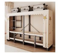 Portable Closet Wardrobe, Foldable Clothing Rack with Fabric Cover, Freestanding Garment Rack with Hanging Rods for Bedroom