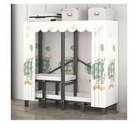 Portable Closet Wardrobe With Hanging Rods, Freestanding Clothing Garment Rack, Metal Closet Rack For Hanging Clothes, Heavy Duty Clothe Rack With Cover(A,151cm)