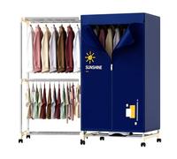 Portable Clothes Dryer, 1000W Portable Dryer Double Layers Portable Dryers for Laundry Stainless Steel Drying Machine Clothes Dryer for Apartments Home Dorms RVs with Timer and Fabric Cover CHOCHOYAH