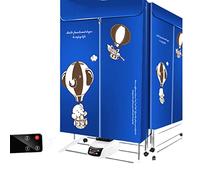 Portable Clothes Dryer with High Capacity - 1500W Electric Drying Machine for Quick Drying with Remote Control Compact Dryer Foldable Suitable for Apartments and RVs Space-Saving (blue)