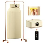 Portable Clothes Dryer with Remote Control and Dry Bag Mini Compact Electric Dryer Foldable for Travel Apartment RV Bedroom Light Clothes Baby Clothes 8 Stage 480 Timer