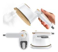 Portable Clothes Steamer 140x80mm Ceramic Glaze Panel Iron 120ml Water Tank 1100W & 15s Fast Heat Up 4-speed Steamer for Clothes of all Fabrics Dry&Wet Iron for Home Travel Business Trip