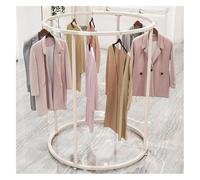 Portable Clothing Rack Round Garment Display Stand for Boutique White Clothes nizer Stylish Storage Solution for Home & Retail Use