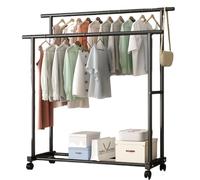 Portable Clothing Rack with Wheels Freestanding High Load Capaci Multi-Tier Drying Rack Ideal for Bedrooms and Entrances Space-Saving Sto Solut