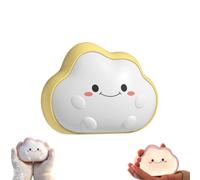 Portable Cloud Shaped 2-in-1 Rechargeable Hand Warmer with Lanyard | 7 Color Light with Mini Night Lamp Function and 2 Heat Settings with 1200mAh Battery for Winter, Outdoor and Office