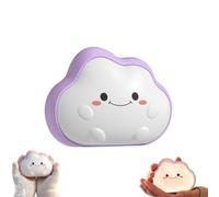 Portable Cloud Shaped 2-in-1 Rechargeable Hand Warmer with Lanyard | 7 Color Light with Mini Night Lamp Function and 2 Heat Settings with 1200mAh Battery for Winter, Outdoor and Office