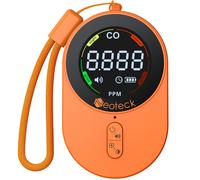Portable CO Detector Rechargeable LCD Display - Orange NTK236