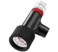 Portable CO2 Inflator Head Aluminum, Lightweight Aluminum Alloy air Pumps,Alloys Road Bike Tire Inflator,CO2 Tyre Filler Air Pumps With Pressure Gauge,Bicycles Tyre Pump Replacement