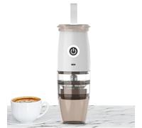 Portable Coffee Bean Grinder - 2 In 1 Coffee Burr Grinder | 3 Types Coffee Grinder | 5 Fine Coarse Grinding Parameters | Stainless Steel Transparent Coffee Core Stainless Steel