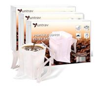 Portable Coffee Filter Paper Bag Hanging Ear Drip Coffee Bag Single Serve Disposable Drip Coffee Filter Bag Perfect for Travel, Camping, Home, Office (150 PCS)