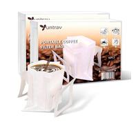 Portable Coffee Filter Paper Bag Hanging Ear Drip Coffee Bag Single Serve Disposable Drip Coffee Filter Bag Perfect for Travel, Camping, Home, Office (100 PCS)