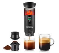 Portable Coffee Maker, 20 Bar Extraction Electric Travel Espresso Coffee Machine with Self-Heating Compatible with NES/DG Capsule & Ground Coffee for Camping Travel Car Office, Type C, 80 Brews