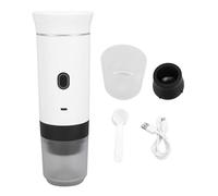 Portable Coffee Maker Electric Handheld 2500mAh Battery Black - Quick One - Button Brewing, Compact Design for Travel, Car, Office, and Home Use (White)
