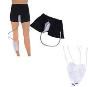 Portable Collection Urinal Bag Men's Wearable Incontinence Pants Prevent Embarrassing Silicone Urine Funnel Pee Holder Collector Leak Proof Leg Pee Holder Urine Collectors 1,Large