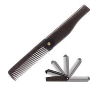 Portable Comb, Mustache Hair Brush, Folding Travel Comb with Compact Design, Beard Grooming Tool, Accessory Sleek Style, Combs for Home and Salon Use