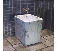 Portable Commercial Floor Mop SXSLTSA Ceramics Art Basin, Marble Large Pool Household Balcony Ceramic Wash Basin Controlled Automatic Water