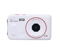 Portable Compact Camera with 72MP, 16x Zoom, 2.5K Video for Kids Students Vlogging, Compact Camera (White)