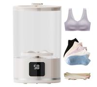 Portable Compact Washing Machine, Compact Portable Travel Washer, 3 Programs with LED Display - Appliances and Washing Accessories for Underwear, Socks and Panties - Ideal for