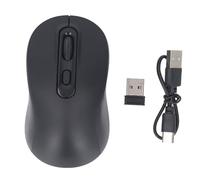 Portable Computer Mouse, Dual Mode Wireless Mouse with Receiver, 800/1600/2400 DPI, for Tablet Laptop for 11 10 8 7 2003 2000 (Black)