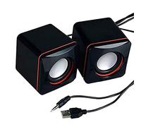 Portable Computer Speakers USB Powered Desktop Mini Speaker Bass Sound Music Player System Wired Small Speaker Stereo Speakers TeQ393 (Black, One Size)