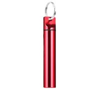 Portable Comrade Holder, -Tooth Holder for Handbag | Aluminum Alloy Alloy Box Container Dispenser | Hygienic Picket Carrying Case for Handbag, Red, Se référer au descriptif, Refer to