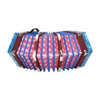 Portable Concertina, Concertina Accordion Adjustable Hand Strap Solid Wood for Instrument Supplies for Adults for Beginners and Students(sky blue)
